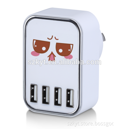 Mobile accessories 4 USB port wall charger, EU wall charger